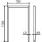 Lean-on hoop made of steel tube | Square tube, 60 x 40 mm | without cross bar | total width: 750 mm | hot-dip galvanized
